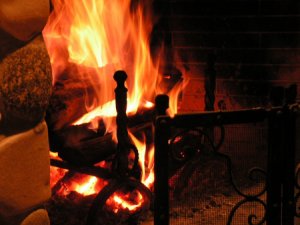 fuoco nel caminetto