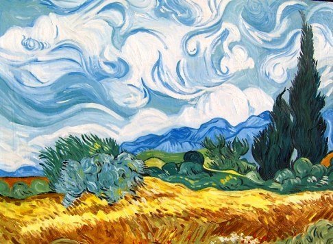Van Gogh - Campo di grano con cipressi